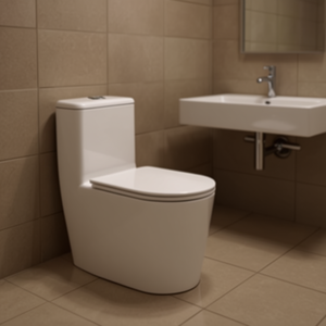 Elite Toilet Two Piece Elongated Dual-Flush S-trap Floor Mounted Contemporary Design 350 Mm Pit Spacing - Product Image 2