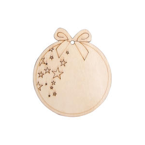 Adornos de Madera para Árbol de Navidad, Tallados en Madera en Blanco para Decoración de Árboles de Navidad, Manualidades Decorativas para Niños - Product Image 5