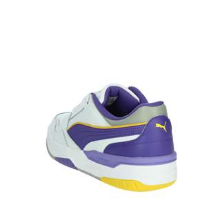 Zapatillas de Baloncesto Acolchadas con Cordones para Hombre, Parte Superior Sintética, Suela de Goma, Blanco Morado 400197 - Product Image 2