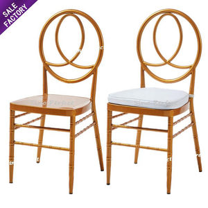 Sillas de Banquete Apilables de Metal Dorado para Restaurante, Suministros al por Mayor para Fiestas, Recepciones y Ceremonias - Product Image 4