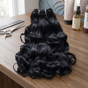 Extensions de cheveux naturels bouclés indiens Remy, ondulations profondes, pointes pleines, double trame machine, commande en gros - Product Image 3