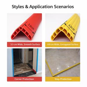 Bande de protection d'angle en forme de L robuste, anti-collision, en PVC/caoutchouc souple, protection de bord de mur, bande de sécurité autocollante - Product Image 2