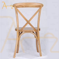 Fourniture d'usine banquet événement crossback X bois massif empilable chêne dos croisé chaises de salle à manger en bois chaise de mariage de luxe moderne