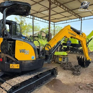 Mini-excavatrice sur chenilles Yanmar30 d'occasion, 3 tonnes, godet de 0,1 m³, marque japonaise d'origine, petite excavatrice de chantier, faible nombre d'heures, bon état - Product Image 5