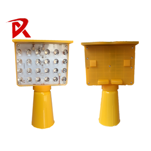 Feux de signalisation routière solaires / Feux de barricade LED jaunes rouges 24LED 48LED / Feux de sécurité routière / Feux d'avertissement - Product Image 1