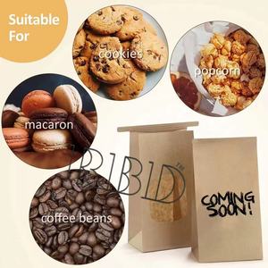 Collations Tin Ties Sacs de boulangerie Kraft avec fenêtre Stockage des aliments Bonbons Biscuits Grain de café Standup Noix Sacs d'emballage pour fruits secs - Product Image 4