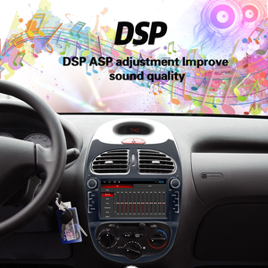 Vente directe d'usine, lecteur Dvd de voiture 2din, cadre Fascia, navigation stéréo, Carplay Bt Android, <span class=keywords><strong>autoradio</strong></span> pour Peugeot <span class=keywords><strong>206</strong></span> 2000-2016 - Product Image 3