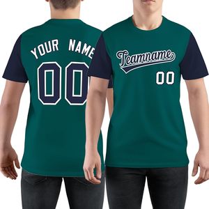 Maillot de baseball personnalisé unisexe à manches courtes, col rond, anti-humidité, avec nom et numéro personnalisés, chemise de sport - Product Image 1