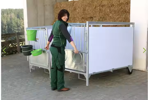 Topcalf Mono <span class=keywords><strong>Calf</strong></span> Hutch Manufacture Plus de boîtes de veau de stylo de veau avec service de modélisation 3D inclus pour clôturer les treillis et les portes - Product Image 3