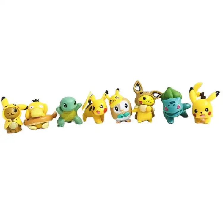 Figuras de acción de Pokémon de PVC de 5CM para niños, juguetes coleccionables, 8 unidades