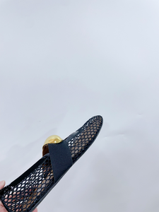 Alaias - Zapatillas de Ballet Retro de Piel de Oveja Tejida con una Sola Tira, Versátiles, de Moda para Mujer, con Diseño Calado - Product Image 5