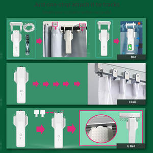 LifeLibero Tuya Smart Matter Over Thread Moteur de rideau motorisé intelligent avec <span class=keywords><strong>batterie</strong></span> rechargeable et contrôle vocal via application pour le bureau - Product Image 3