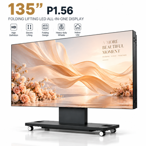 Écran LED pliable et mobile de 135 pouces P1.56, affichage LED HD 2K sur roues pour location de scènes de mariage et banquets intérieurs de grande envergure - Product Image 1