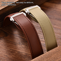 MZDTIMK 20mm 22mm Boucle de dégagement rapide moins Bracelet de montre en caoutchouc FKM avec boucle déployante