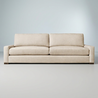 Ensemble de canapés de style européen, OEM personnalisé, canapé modulaire moderne en bois massif à 2 coussins, fabriqué en Chine pour la décoration intérieure