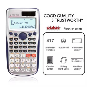 <span class=keywords><strong>Calculadora</strong></span> Científica de 417 Funciones, Pantalla LCD de 10 + 2 Dígitos, Doble Alimentación, con Cubierta Deslizante, para la Escuela, Oficina, Ingeniería y Matemáticas - Product Image 5