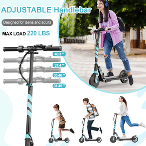 Envío rápido 180W alta calidad 24V batería plegable Scooter eléctrico plegable ciclomotor Scooters <span class=keywords><strong>para</strong></span> niños almacén de EE. UU. - Product Image 5