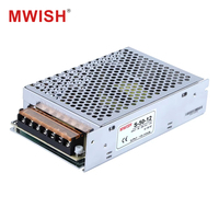 Fuente de Alimentación Conmutada Industrial MWISH S-50-12 50W 12V 4.2A, Carcasa Metálica, para PLC, Sensor, Relé, Gabinete de Control, Automatización