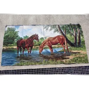15.5x27 inç sıcak satış Modern özel çin yüksek kaliteli kırmızı at yağı tuval üzerine boyama
