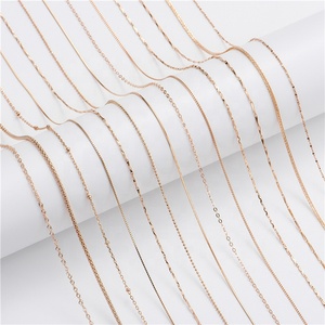 Nouveau design bijoux plaqué or rose serpent boîte à maillons chaîne <span class=keywords><strong>croix</strong></span> chaîne collier 925 chaînes en <span class=keywords><strong>argent</strong></span> sterling pour femmes ou hommes - Product Image 1