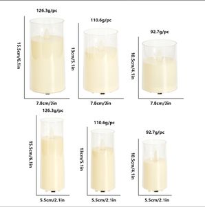 3/6pcs Set de Bougies <span class=keywords><strong>Led</strong></span> Bougies télécommandées rechargeables à piles Flamme mobile PS ABS Matériau 3D Flamme <span class=keywords><strong>Led</strong></span> <span class=keywords><strong>Bougie</strong></span> - Product Image 5