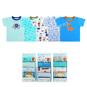 Camiseta de manga corta para bebé recién nacido, playera de diseño con <span class=keywords><strong>estampado</strong></span> de animales para niño y niña - Product Image 3