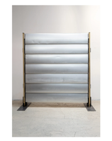 Panneaux de persiennes extérieurs en aluminium résistant aux intempéries BOCHARM, en alliage d'aluminium thermolaqué, pour écran d'intimité de balcon