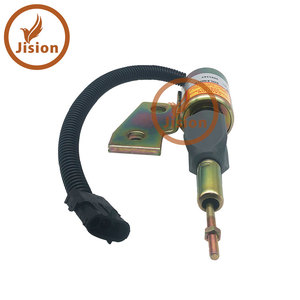 วาล์วโซลินอยด์ปิดเครื่องยนต์รถขุด 12V 24V วาล์วหยุดเครื่องยนต์ 89420952 3991167 J991167 J932529 - Product Image 1
