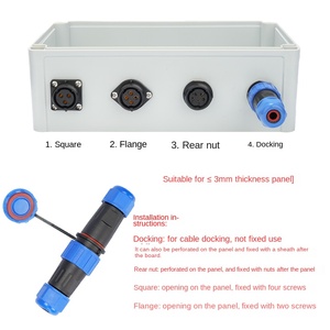 Conector rápido impermeable IP68 sin soldadura enchufe de aviación macho hembra Cable de alimentación a tope 5A contacto de cobre nominal toma de tuerca trasera - Product Image 1