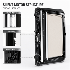 ม่านบังแดดหลังคากระจกสำหรับรถยนต์ <span class=keywords><strong>Tesla</strong></span> Model 3 ยี่ห้อ Lintech แบบไฟฟ้าพับเก็บได้ มอเตอร์เงียบ ป้องกันแสงสะท้อน พร้อมไฟ Ambient Light อุปกรณ์ตกแต่งรถยนต์ไฟฟ้า - Product Image 5