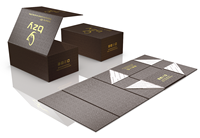 Boîte-cadeau pliante en carton rigide en forme de livre noir de luxe imprimée sur mesure avec gaufrage de stratification mate pour l'emballage de crème pour le visage