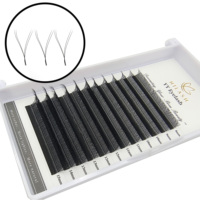 Cils individuels en forme de W 3D-6D, fibres PBT coréennes, cils trèfle 3D 4D 5D, extensions de cils à marque privée