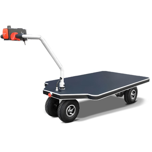 Carretilla Eléctrica de Carga con Capacidad de 800 kg, Plataforma de Acero de Cuatro Ruedas con Recubrimiento de Polvo Blanco, Uso Industrial, Móvil - Product Image 4