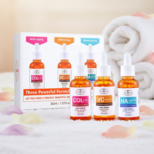Set de Suero Facial Hidratante Antiedad con Colágeno Doble, Set de Cuidado de la Piel con Vitamina C, Aclarante y Blanqueador, Venta al Por Mayor - Product Image 1