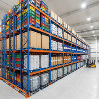 Rayonnage industriel pour entrepôt en acier Q235B pour hubs logistiques avec protections de colonnes