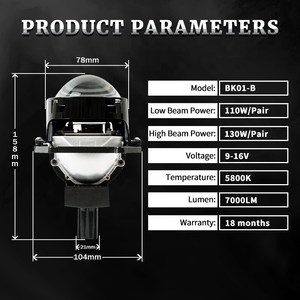 Personalizzazione diretta della fabbrica Auto Bi <span class=keywords><strong>Led</strong></span> Mini proiettore <span class=keywords><strong>H7</strong></span> lente Bi <span class=keywords><strong>Led</strong></span> - Product Image 5