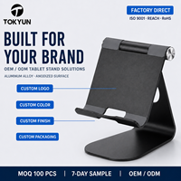 Support de tablette pliable réglable en aluminium pour bureau, grand support de tablette de bureau pour bureau, maison, étude, salle de réunion, OEM ODM