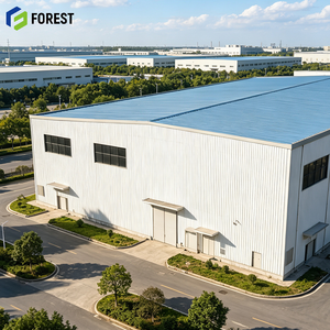 Entrepôt de stockage en acier préfabriqué de grande capacité, structure en acier préfabriquée, structure industrielle robuste pour le stockage de marchandises lourdes - Product Image 1