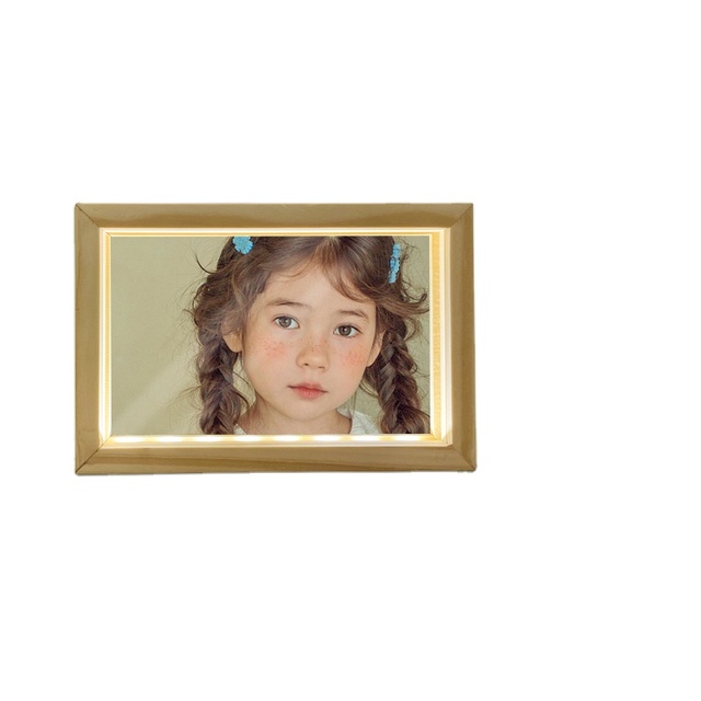 Wood Photo Frame With Acrylic Laser Photo Text Custom Photo Frame 3d Led Night Light 3 Colors Customized Gift Personalized Lamp