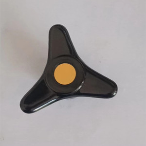 Bouton de commande triangulaire noir à trois lobes en <span class=keywords><strong>plastique</strong></span>, à visser, pour interrupteur, à trois bras, à trou traversant, volant de commande - Product Image 6