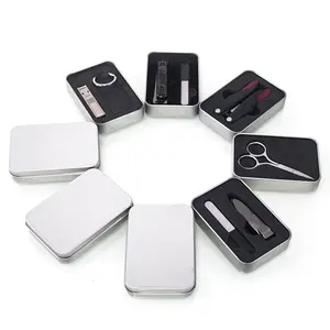 Quadratisches Abzeichen USB-Kopfhörer Geschenk & Handwerk Elektronik Verpackung Zinn Fall Metall Zinn Box Mit Schwamm/Schaumstoffe insatz