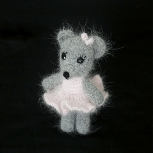 Amigurumi bé gái Đồ chơi hình ảnh Prop gấu Bunny đan <span class=keywords><strong>Mickey</strong></span> Crochet angora Chuột chụp ảnh trẻ sơ sinh Thú nhồi bông - Product Image 1