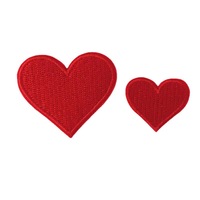 Patch brodé Cœur Rouge, Badge Cœur Brodé, Tissu Brodé Personnalisé pour Brosse à Dents