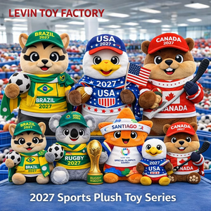 Mascotte in Peluche ODM (Cotone PP, Peluche Corto) per Calcio, Basket, Rugby - Maglie Personalizzate, Bandiere Nazionali 31-50cm, Età 5+ - Product Image 3