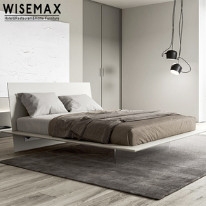 Meubles WISEMAX mobilier de chambre à coucher queen cama de luxe de haute qualité maison hôtel selle de cheval matelas en cuir <span class=keywords><strong>lit</strong></span> <span class=keywords><strong>double</strong></span> en <span class=keywords><strong>bois</strong></span> - Product Image 2