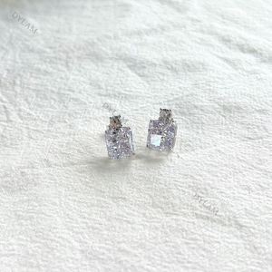 Dylam Rhodium Plated Sterling <b>Silver</b> Ice Cut Lab Diamond Cubic Zirconia Solitaire Main Stone <b>Earrings</b> CZ <b>Stud</b> <b>Earrings</b> - Product Image 4