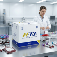 Boîte à échantillons de laboratoire NERA G réutilisable 2-8 ° C / 15-25 ° Moniteur de température en temps réel pour colis de chaîne du froid, optionnel, pour échantillons de recherche
