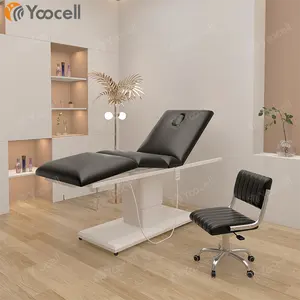 Yoocell lüks beyaz tedavisi salon mobilya kirpik yatak elektrikli masaj yatakları spa masaj masa güzellik yüz yatak