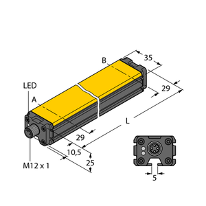Capteur de position linéaire inductif Turck LI500P1-Q25LM1-ELIUPN8X3-H1151 pour l'automatisation industrielle en stock - Product Image 2