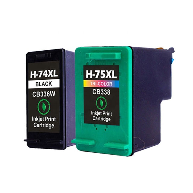 INK-TANK 74 75 XL 74XL 75XL Premium Remanufactured Color InkJet Ink Cartridge for HP Deskjet D4260 Printer